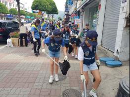 단양경찰서 명예경찰소년단, 녹색어머니회 합동 깨끗한 단양만들기 캠페인 실시 기사 이미지
